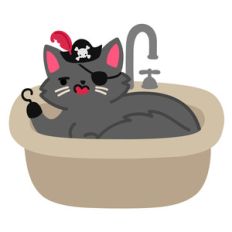 halloween kitty cat pirate