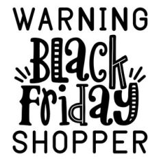 warning black friday shopper
