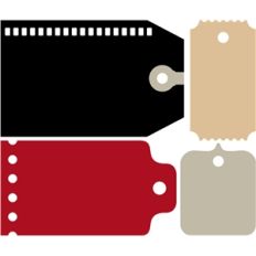 4 notebook office tags