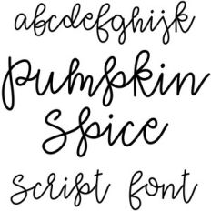 pumpkin spice script font
