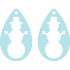 snowman earrings