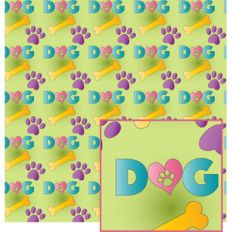 colorful dog pattern