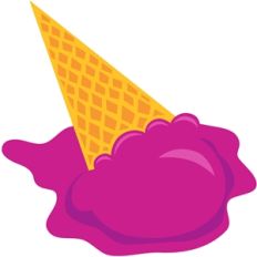 melting ice cream cone