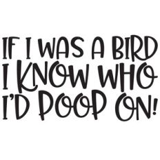 if i was a bird i know who i'd poop on
