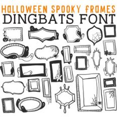 cg halloween spooky frames dingbats