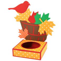 autumn leaf basket cupcake box