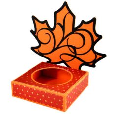 flourished maple leaf cupcake box