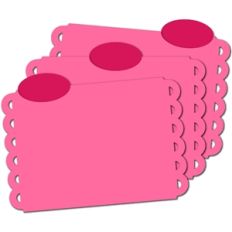 3 scalloped file folders