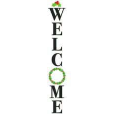 welcome wreath porch sign
