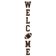 welcome football porch sign