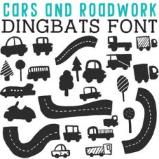 cg cars and roadwork dingbats