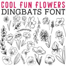 cg cool fun flowers dingbats