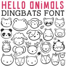 cg hello animals dingbats