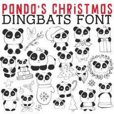 cg panda's christmas dingbats