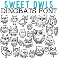 cg sweet owls dingbats