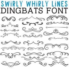 cg swirly whirly lines dingbats