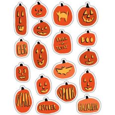 ml halloween jack o lantern heads stickers