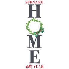 home wreath porch sign