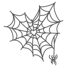 spiderweb heart with spider