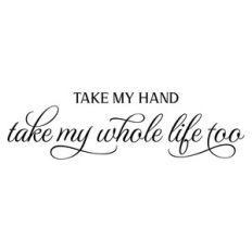 take my hand take my whole life too