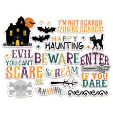 halloween stickers-haunted house