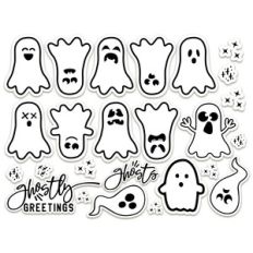 halloween stickers - ghosts