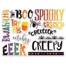 halloween word stickers