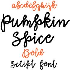 pumpkin spice bold script font
