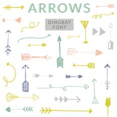 arrows dingbat font