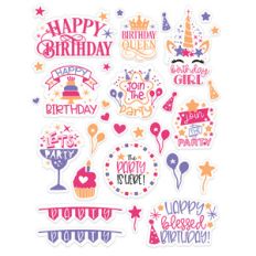 birthday party stickers