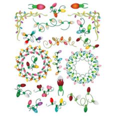 christmas lights planner stickers