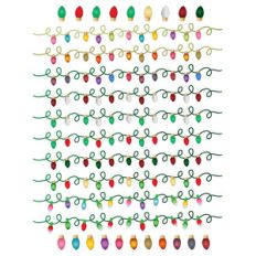 christmas light strands planner stickers