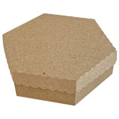 hexagon box with scallop lid