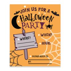 halloween party invitation card