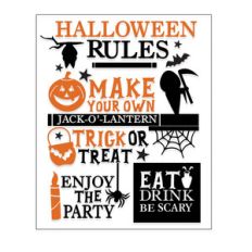halloween rules print and cut