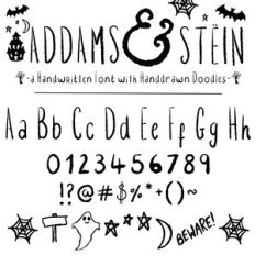 addams and stein halloween font