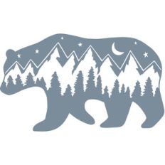 mountain scene bear