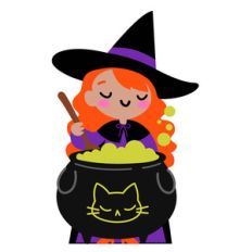 witch stirring cauldron