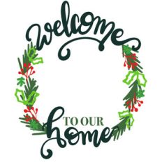 christmas welcome to our home wood sign