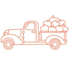 truck with pumpkins