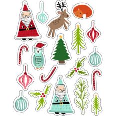 ml christmas santa fun stickers
