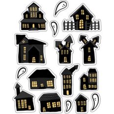 ml haunted house halloween stickers