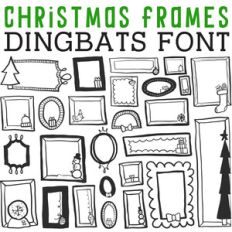 cg christmas frames dingbats