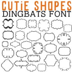 cg cutie shapes dingbats