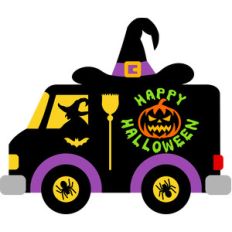 witch van happy halloween