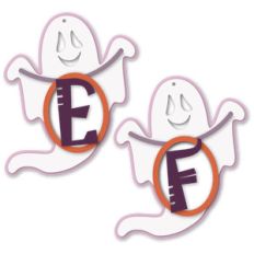 ghost tag e or f letter card