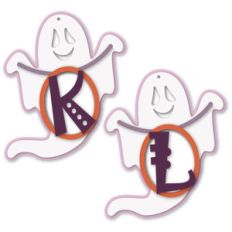 ghost tag k or l letter card