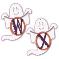 ghost tag w or x letter card