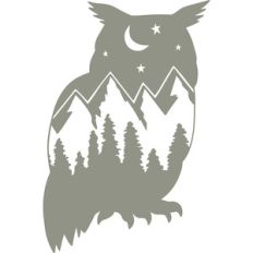 owl mountain scene
