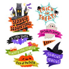 halloween banner sticker set